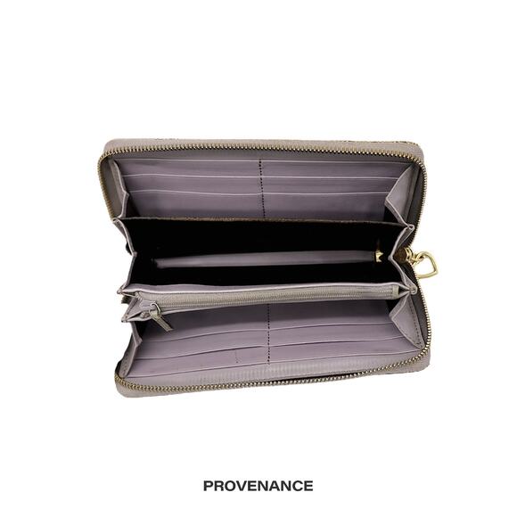 🔴 Gucci Horsebit Heart Zip Long Wallet - GG Canvas Lavender - Picture 6 of 9